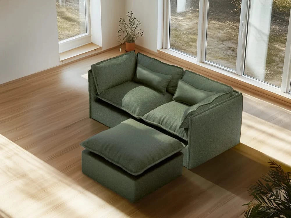 Lifely Modular 7 Seater U Sectional Sofa - Olive Green