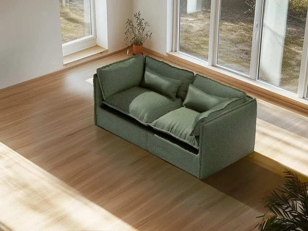 Lifely Modular 2 Seater Sofa - Olive Green