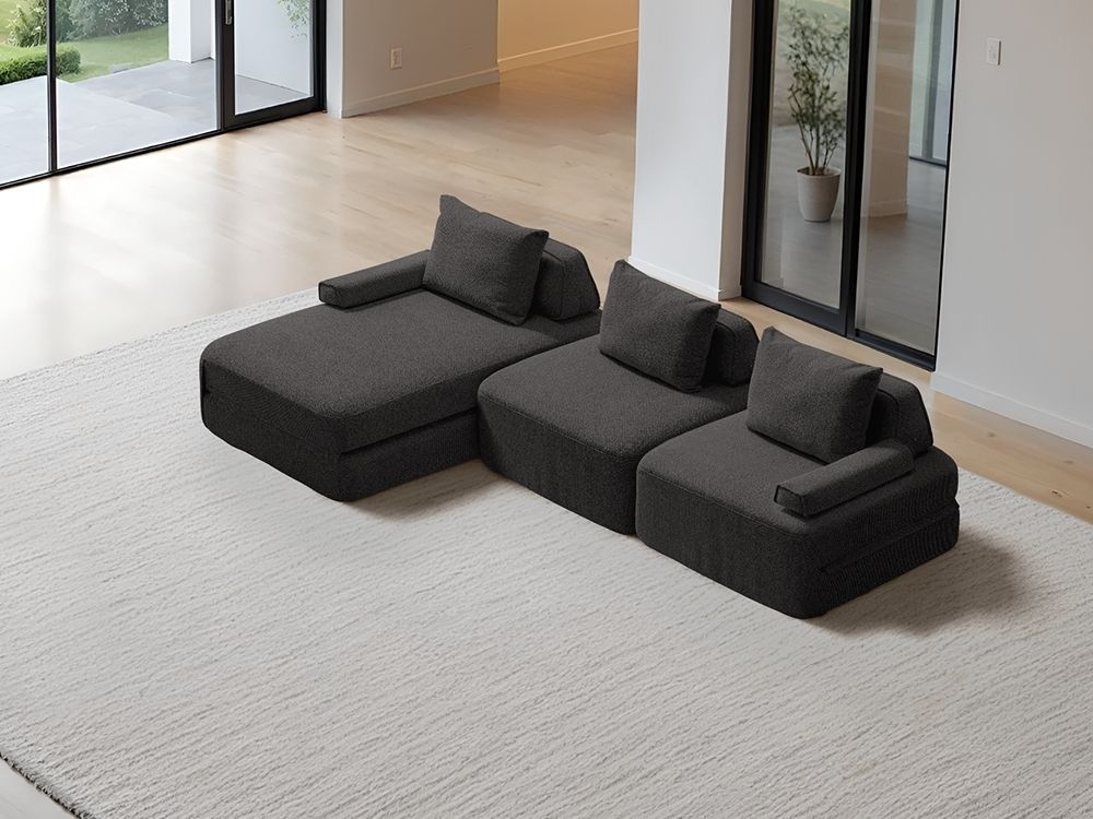 Cushie Modular 3-Seater Chaise (3m) - Sage