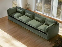Lifely Modular 3 Seater U Sectional Sofa - Olive Green