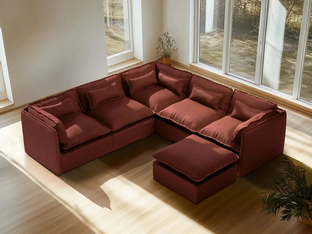 Lifely Modular 4 Seater Corner Sofa - Rust