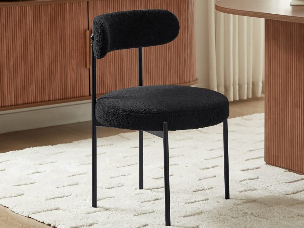 Amber Set of 2 Dining Chairs - Black
