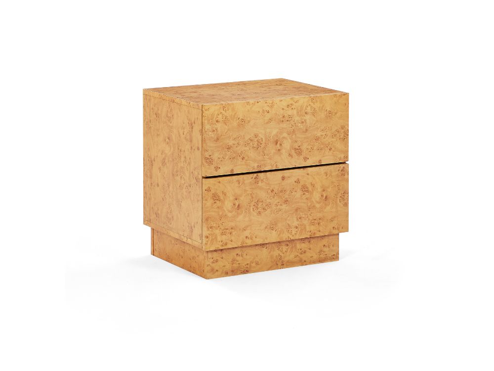 Burlin Burlwood Bedside Table