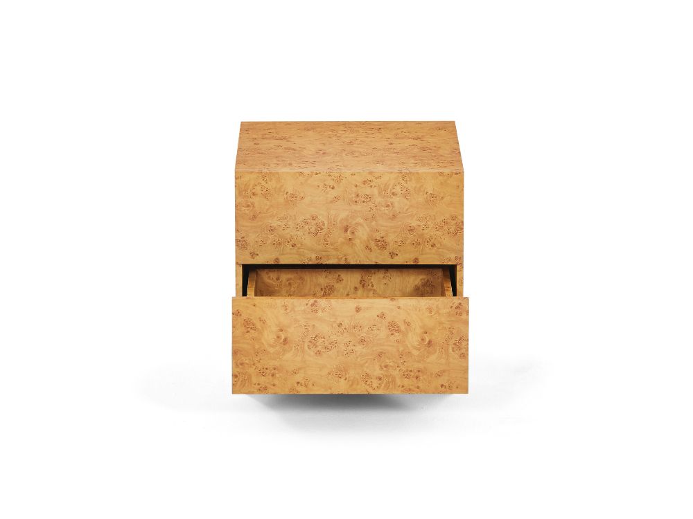 Burlin Burlwood Bedside Table