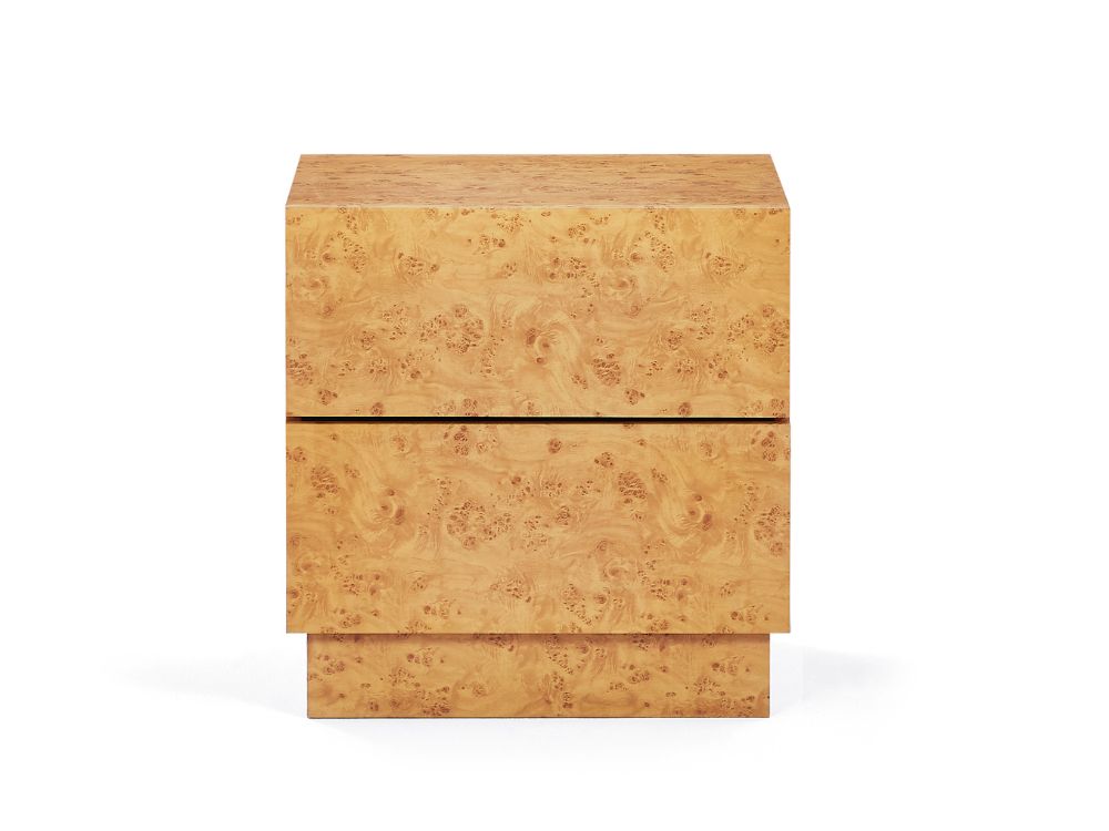 Burlin Burlwood Bedside Table