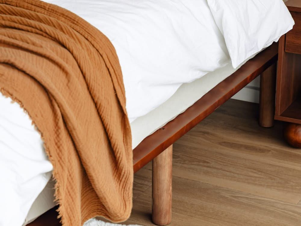 Cali Bed Base in Walnut - King Single