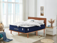 Cali Bed Frame Premium mattress combo - Walnut