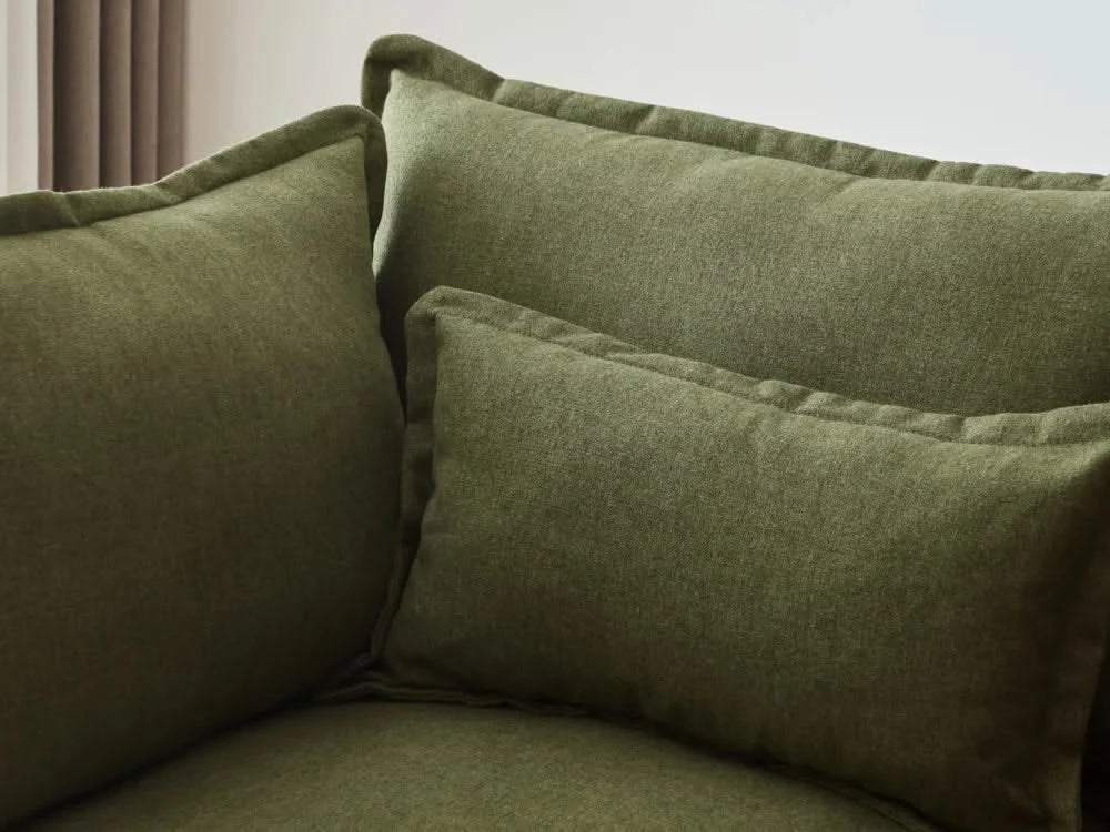 Lifely Modular 2 Seater Sofa Ottoman - Olive Green