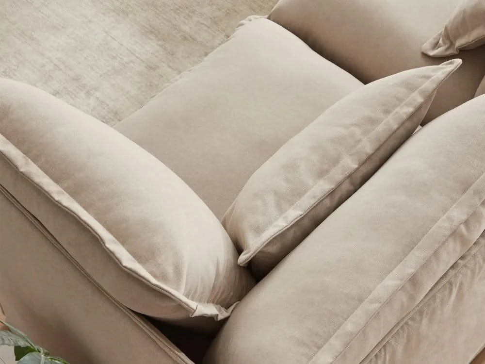 Lifely Modular 8 Seater U Sectional Sofa Ottoman - Linen Beige