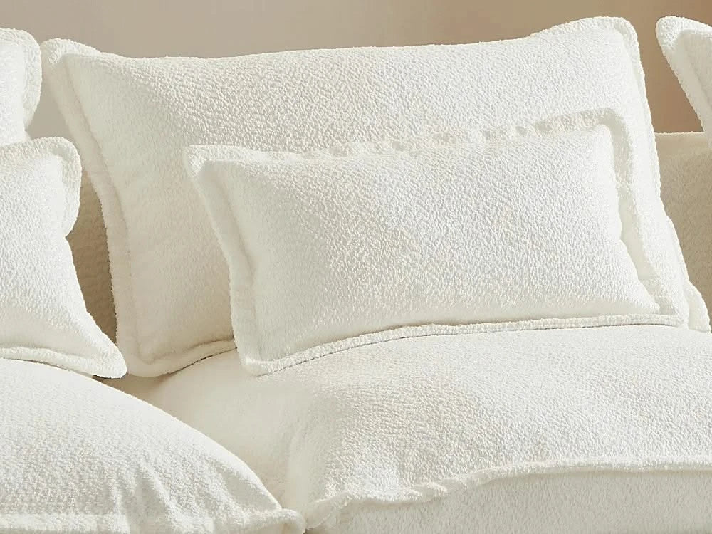 Lifely Modular 3 Seater U Sectional Sofa - White Boucle
