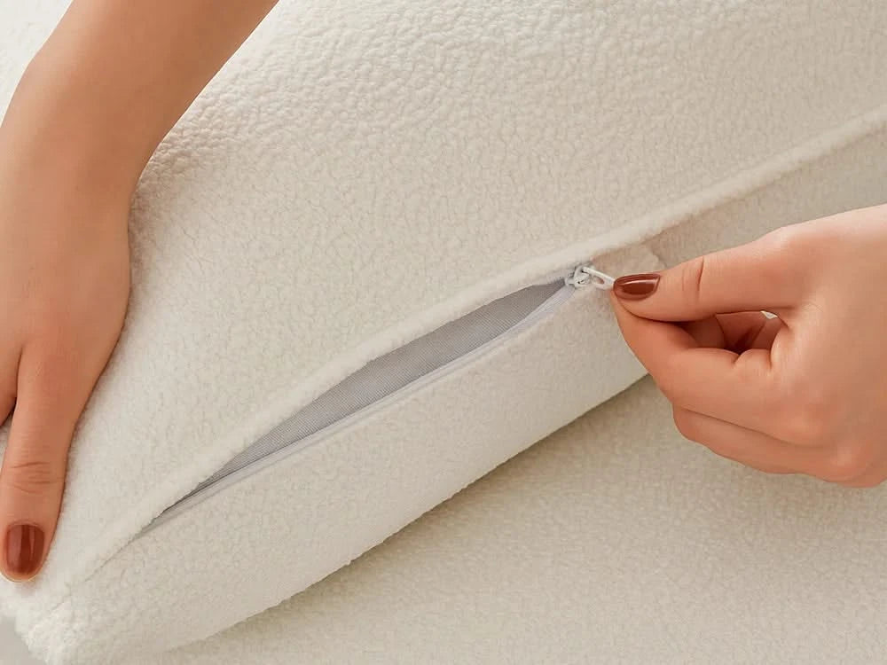 Lifely Ottoman - White Boucle