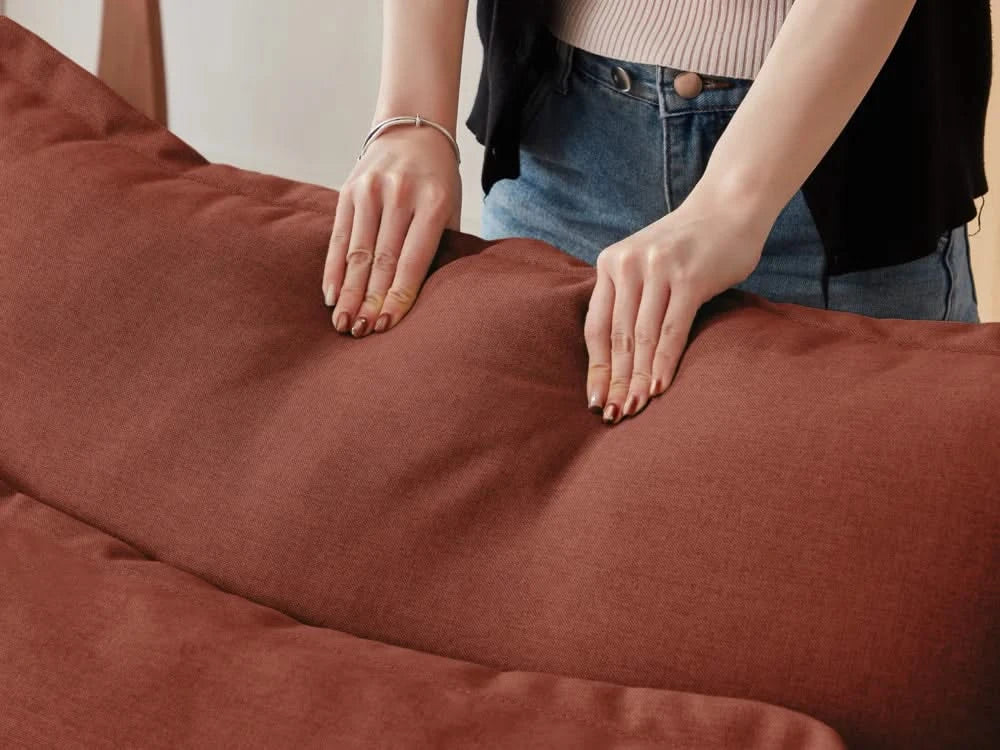 Lifely Modular 3 Seater Sofa Ottoman - Rust