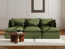 Lifely Modular 3 Seater Bed - Olive Green