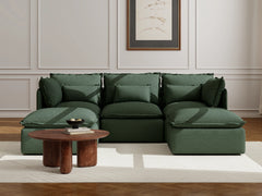 3 Seater / U-Sectional / Dark Green