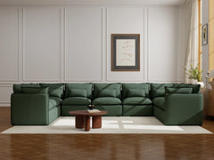9 Seater / U-Sectional / Dark Green