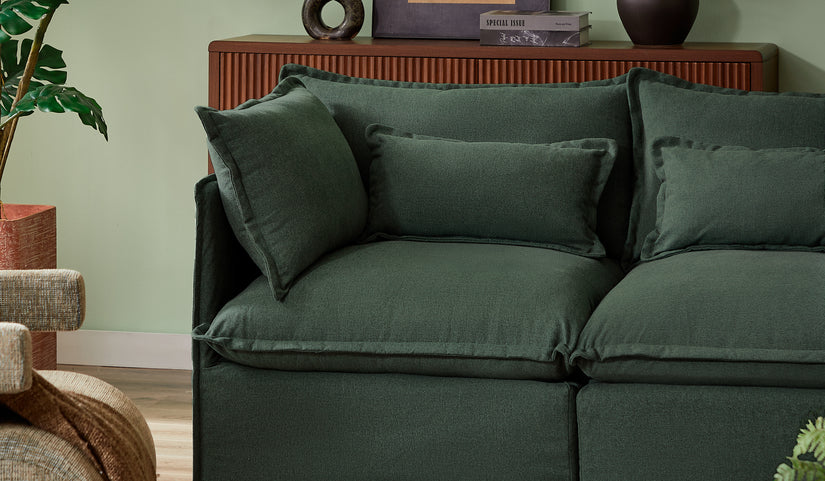 Soft green lounge sofa