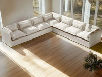 Lifely Modular 7 Seater Corner - White Boucle
